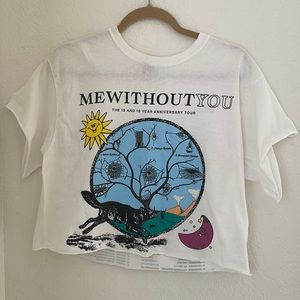 Mewithoutyou tour tee // cropped and cut